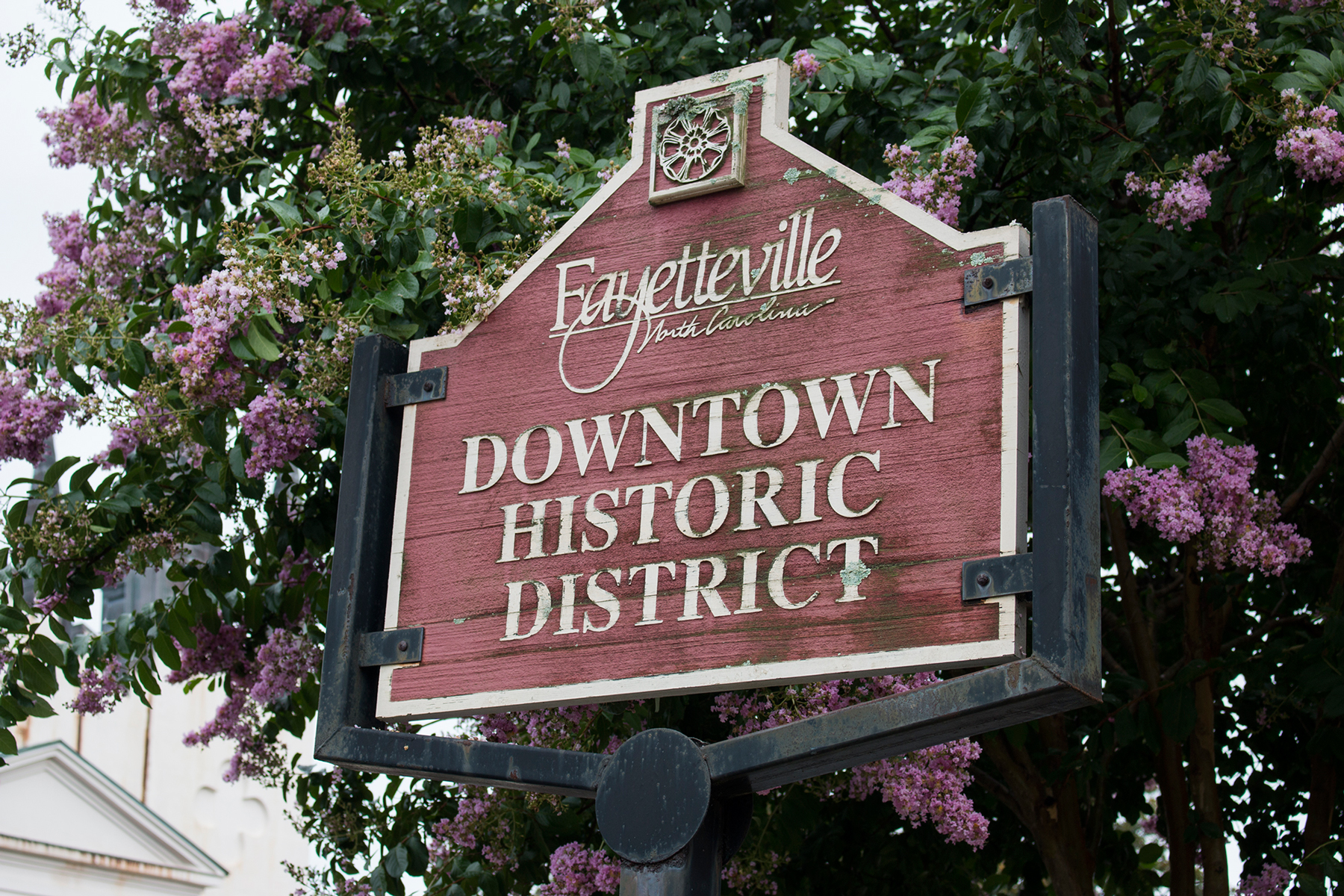 Historic downtown Fayetteville, North Carolina, is home to many colonial buildings and cobblestone streets. (Erin Vogel-Fox/News21)