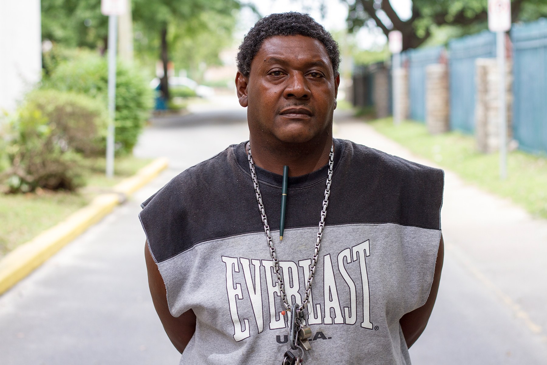 Tommy Banks of Norfolk was able to register to vote as a resident with the help of New Virginia Majority staffers. (Photo and audio by Marianna Hauglie/News21)