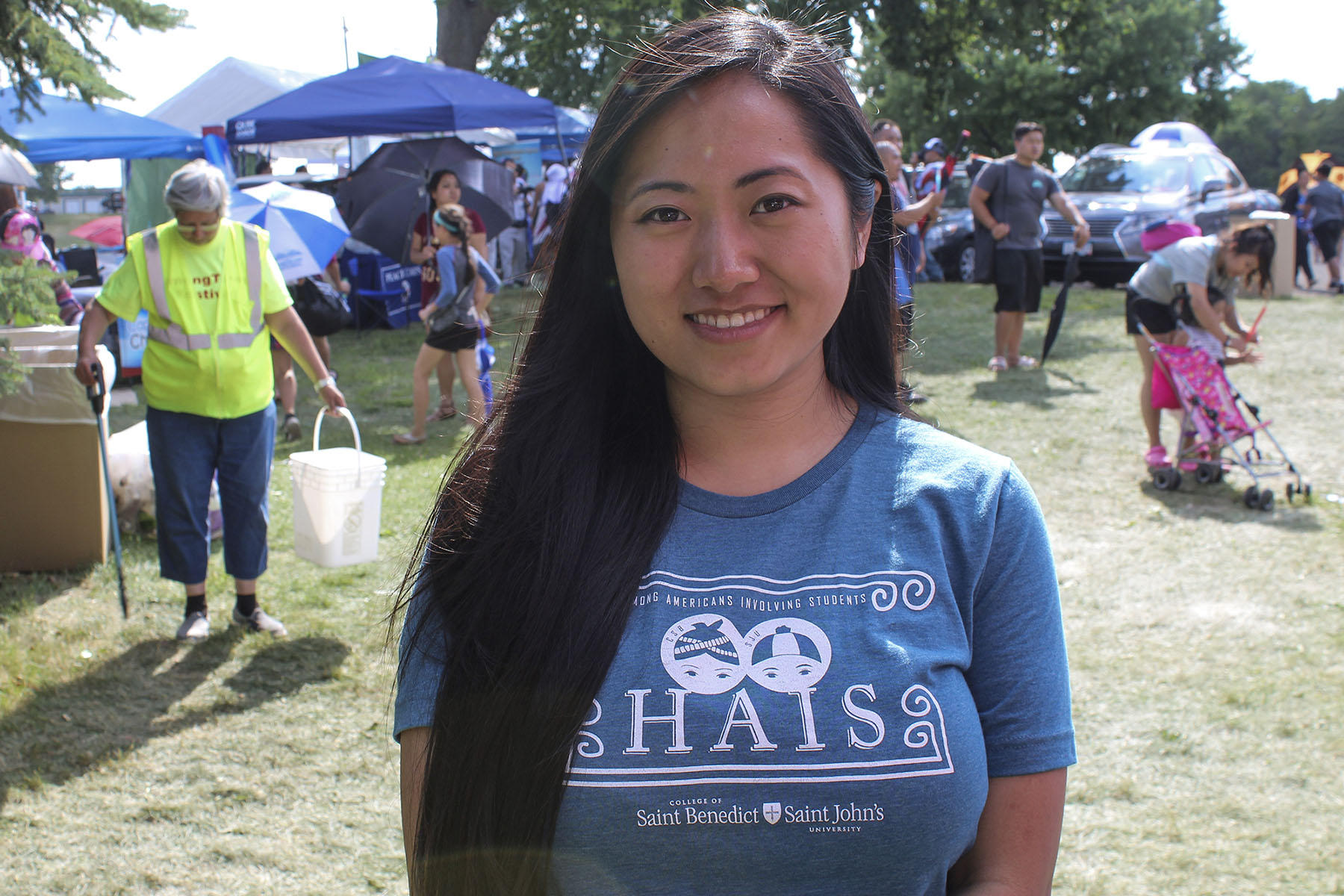 Beth Vang is a student at the College of Saint Benedict and Saint John's University majoring in communications. She said in the Hmong culture there is a difference between young and old voters. Sometimes young people are more likely to move away from certain traditions. (Phillip Jackson/News21)